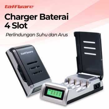 Taffware Charger Baterai 4 Slot AA AAA Ni-CD Ni-MH Fast Charging LCD - C905W