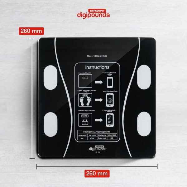 Taffware Digipounds Timbangan Badan Digital Health Scale 180KG SH-Y01