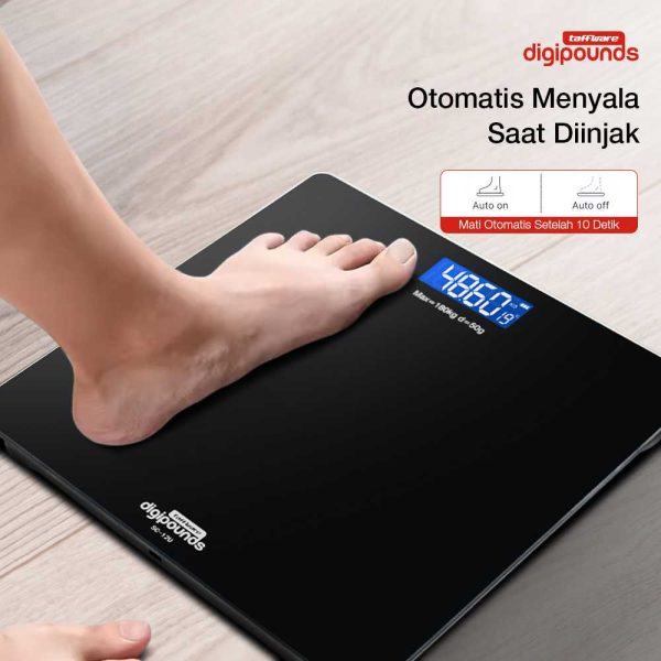 TaffWare Digipounds Timbangan Badan Digital + Temperature Battery Version - SC-12