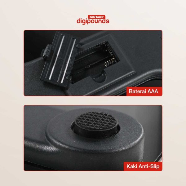 TaffWare Digipounds Timbangan Badan Digital + Temperature Battery Version - SC-12