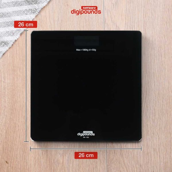 TaffWare Digipounds Timbangan Badan Digital + Temperature Battery Version - SC-12