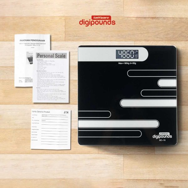 Taffware Digipounds Timbangan Badan Digital + Temperature SC-15
