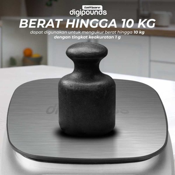 Taffware Digipounds Timbangan Dapur Digital Kitchen Scale 10kg 1g - Z2S