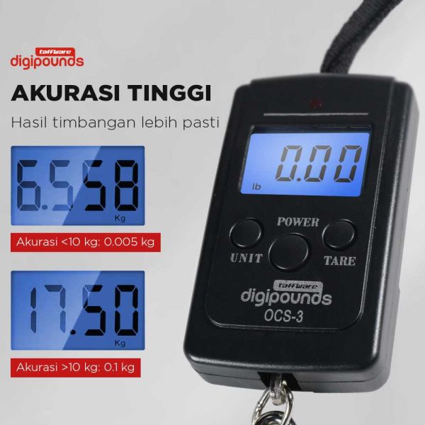 Taffware Digipounds Timbangan Koper Digital 40kg 10g - OCS-3