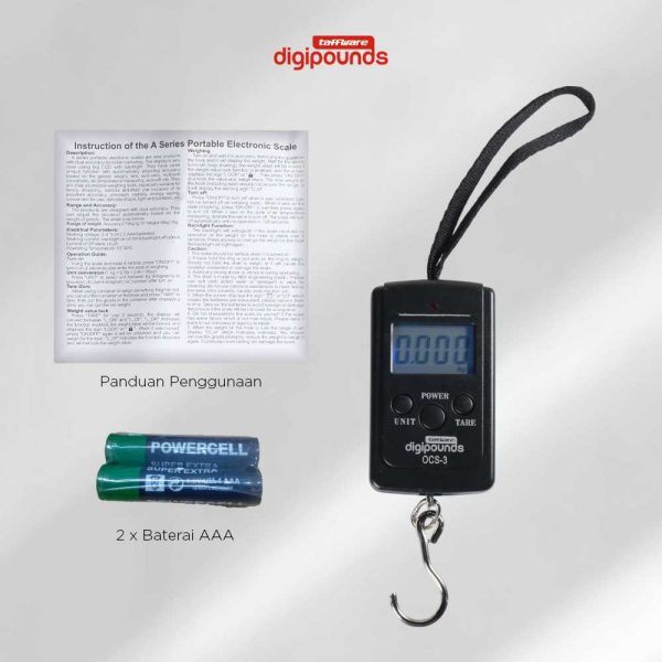 Taffware Digipounds Timbangan Koper Digital 40kg 10g - OCS-3