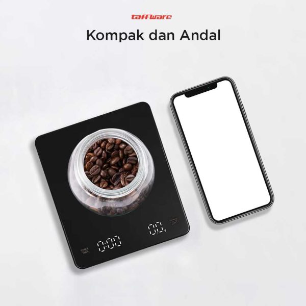 Taffware Digipounds Timbangan Kopi Digital Timer Coffee Scale 3kg 0.1g - CK2150
