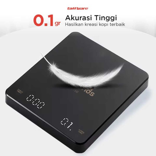 Taffware Digipounds Timbangan Kopi Digital Timer Coffee Scale 3kg 0.1g - CK2150