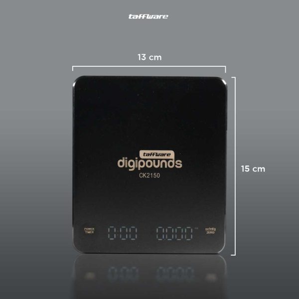 Taffware Digipounds Timbangan Kopi Digital Timer Coffee Scale 3kg 0.1g - CK2150