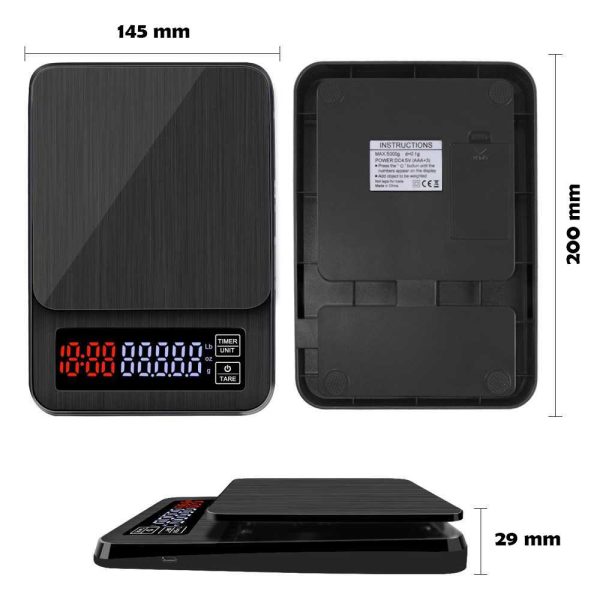 Taffware Digipounds Timbangan Dapur Mini Digital 10000g 1g TSC10