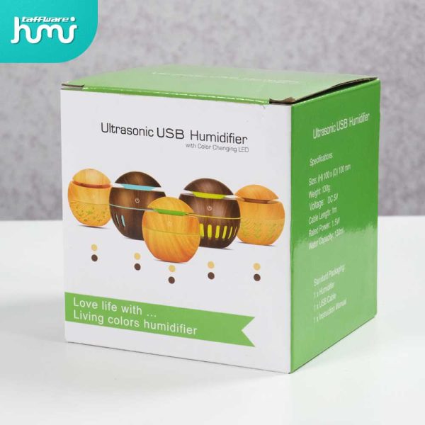 Taffware Aromatherapy Air Humidifier Desain Kayu - HUMI H41