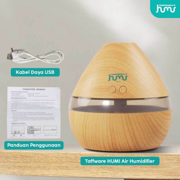 Taffware Air Humidifier Aromatherapy Oil Diffuser Wood Design 300ml - Humi H218 - Wooden