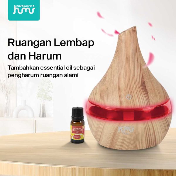 Taffware Air Humidifier Ultrasonic Wood Grain 300ml - Humi K-H98