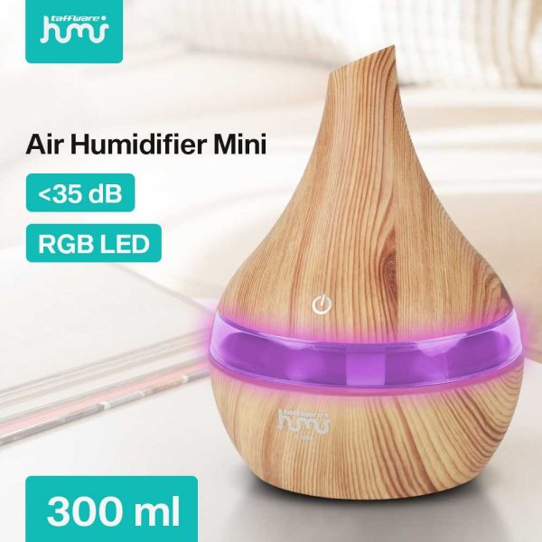 Taffware Air Humidifier Ultrasonic Wood Grain 300ml - Humi K-H98
