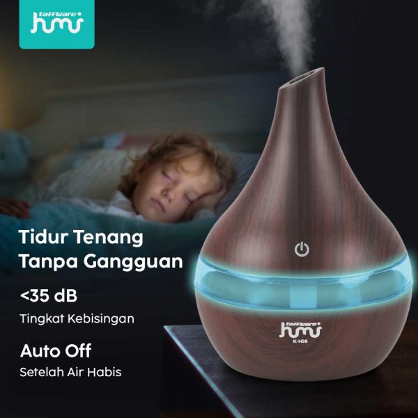 Taffware HUMI Air Humidifier Ultrasonic Wood Grain 300ml - K-H98