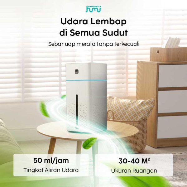 Taffware Air Humidifier RGB Night Light 1000ml - HUMI KS-600 - White