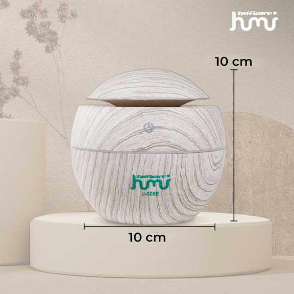 Taffware Ultrasonic Humidifier Diffuser Wood Design 130ml Humi J-006E
