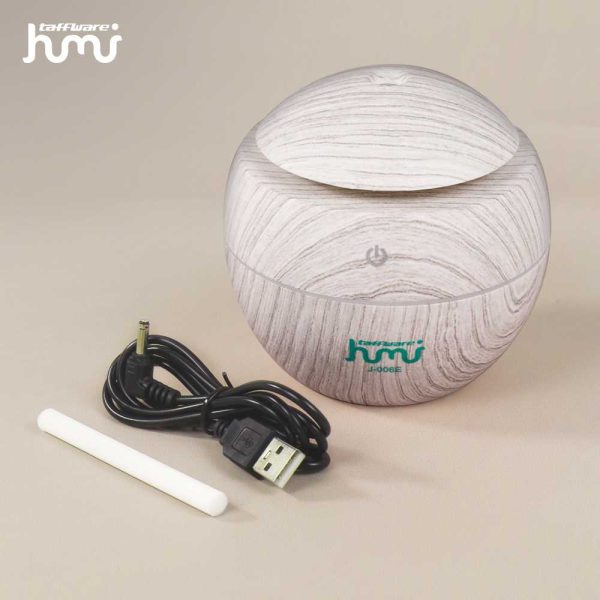 Taffware Ultrasonic Humidifier Diffuser Wood Design 130ml Humi J-006E