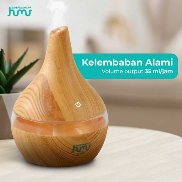 Taffware Air Humidifier Ultrasonic Wood Grain 300ml - Humi K-H98