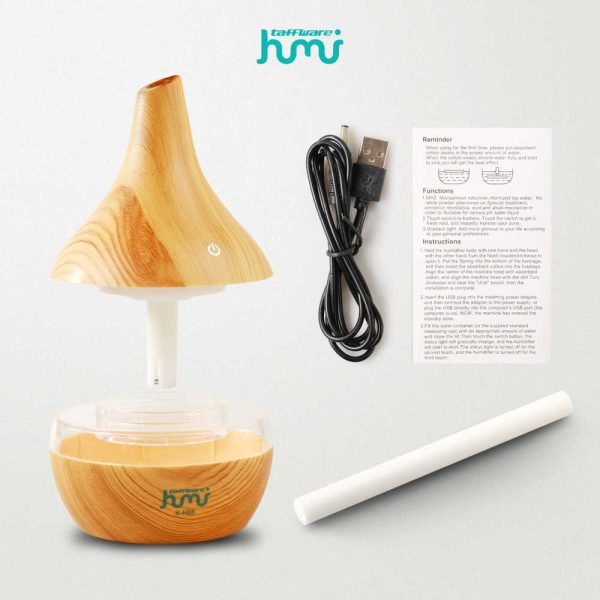 Taffware Air Humidifier Ultrasonic Wood Grain 300ml - Humi K-H98
