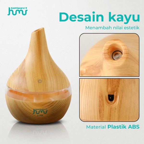 Taffware Air Humidifier Ultrasonic Wood Grain 300ml - Humi K-H98