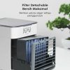 Taffware HUMI Kipas Air Cooler USB Mini Air 7 Color LED Light - K-F009