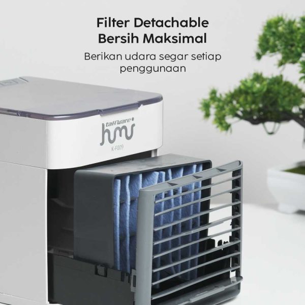 Taffware HUMI Kipas Air Cooler USB Mini Air 7 Color LED Light - K-F009