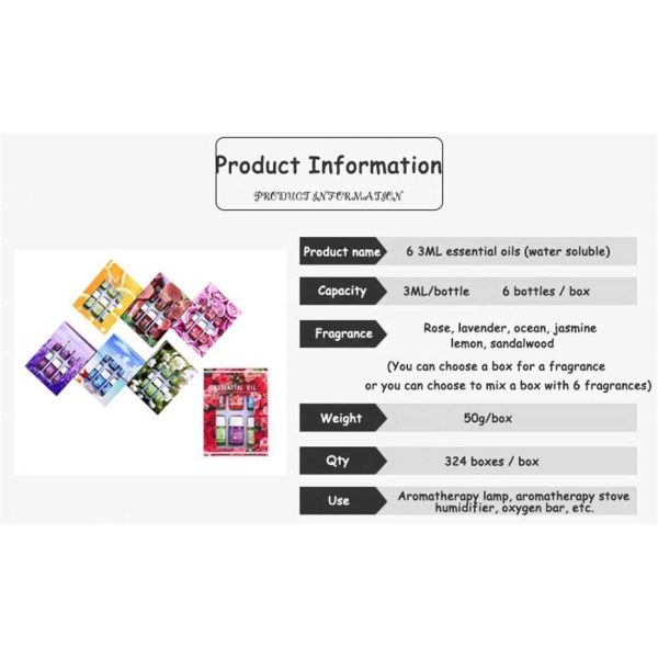Taffware HUMI Essential Oils Minyak Aromatherapy Diffusers 3ml Mixing