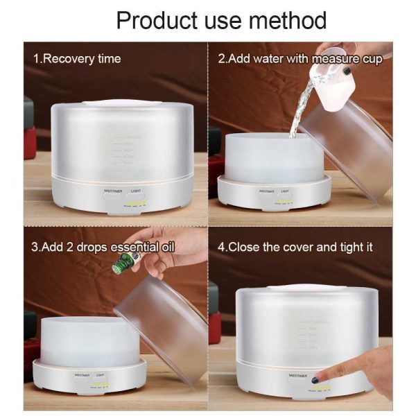 Taffware Aromatherapy Air Humidifier 7 Color 500ml with Remote Control - HUMI H14a