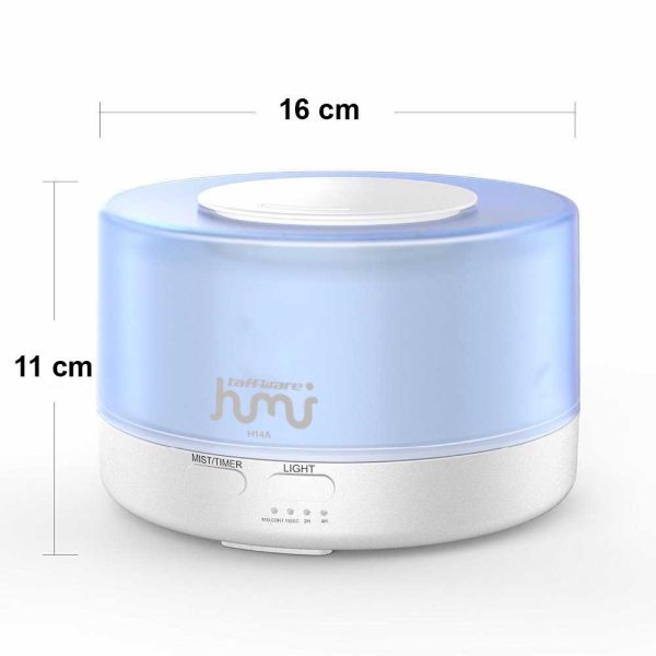 Taffware Aromatherapy Air Humidifier 7 Color 500ml with Remote Control - HUMI H14a