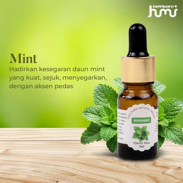 Taffware HUMI Water Soluble Essential Oils Minyak Aromatherapy Peppermint-TSLM2
