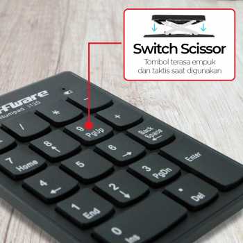 Taffware Keyboard Numeric Numpad Wireless Mini 2.4GHz Scissor Switch - i120
