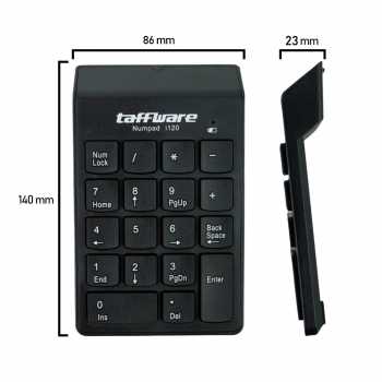 Taffware Keyboard Numeric Numpad Wireless Mini 2.4GHz Scissor Switch - i120