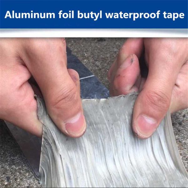 TaffGUARD KYTO Lakban Aluminium Foil Butyl Super Ahesive Duct Tape Waterproof 15 cm x 5 m - LS549 - Silver