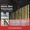 Taffware Mata Bor Power Drill Steel Titanium Hex Shank 13 PCS - SV-VDB13
