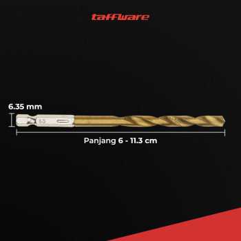 Taffware Mata Bor Power Drill Steel Titanium Hex Shank 13 PCS - SV-VDB13