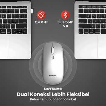 Taffware Mouse Wireless Bluetooth Optical 2.4GHz Silent Click 1600DPI - M8120G