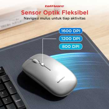 Taffware Mouse Wireless Bluetooth Optical 2.4GHz Silent Click 1600DPI - M8120G