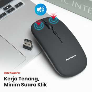 Taffware Mouse Wireless Bluetooth Optical 2.4GHz Silent Click 1600DPI - M8120G