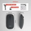 Taffware Mouse Wireless Bluetooth Optical 2.4GHz Silent Click 1600DPI - M8120G