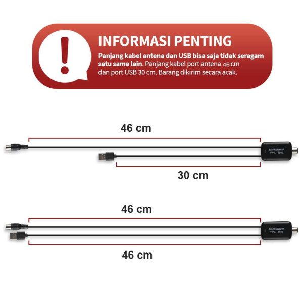 Taffware Penguat Sinyal Antena TV Amplifier Signal Booster HD DVB-T2 for Digital TV Antenna - TFL-D15 - Black