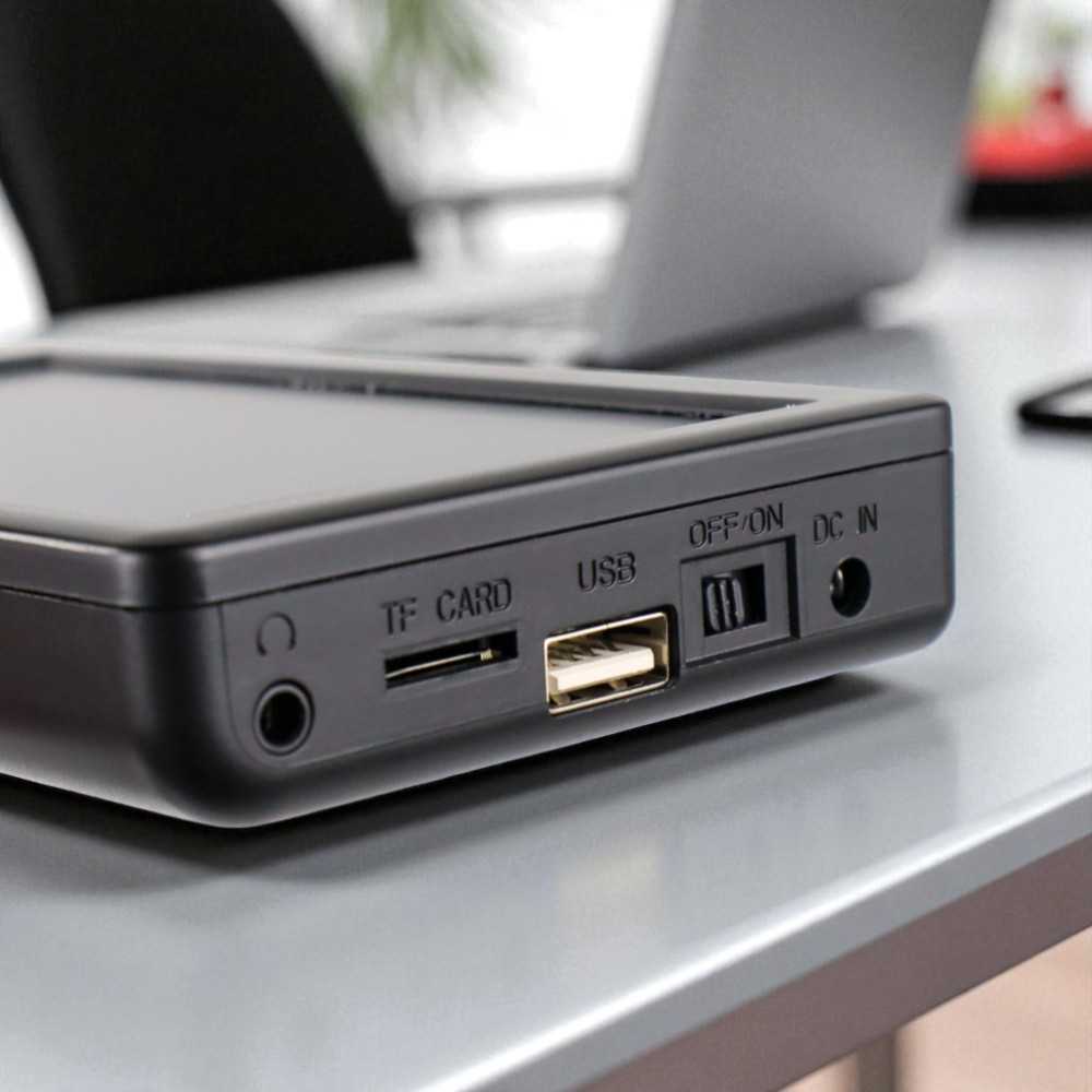 Taffware Portable HD TV Monitor 5 Inch DVB-T2 + Analog - D5 - Black