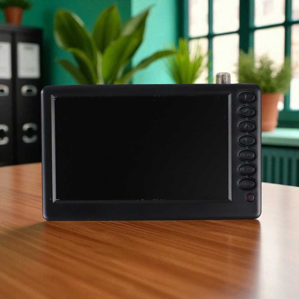Taffware Portable HD TV Monitor 5 Inch DVB-T2 + Analog - D5 - Black