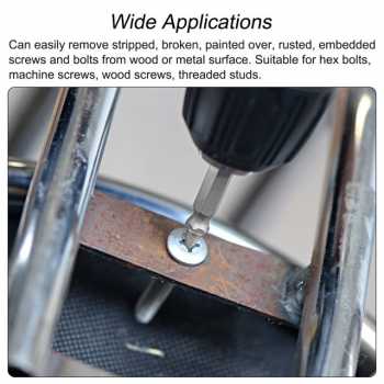 Taffware Mata Bor Screw Extractor Broken Striped Screw Remover 4 PCS - S2