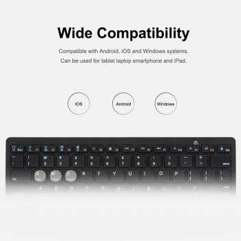 Taffware Keyboard Bluetooth Wireless Portable iOS Android Windows PC - BK3001