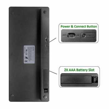 Taffware Keyboard Bluetooth Wireless Portable iOS Android Windows PC - BK3001