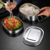 TaffHOME Kotak Makan Lunch Box Stainless Steel Double Layer 950ml - TR-95