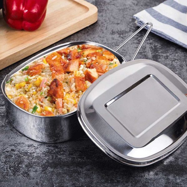 TaffHOME Kotak Makan Lunch Box Stainless Steel Double Layer 950ml - TR-95