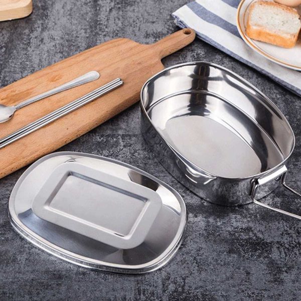 TaffHOME Kotak Makan Lunch Box Stainless Steel Double Layer 950ml - TR-95