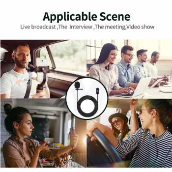 TaffSTUDIO Microphone Clip-on Lightning Plug Lavalier iPhone - JH-041