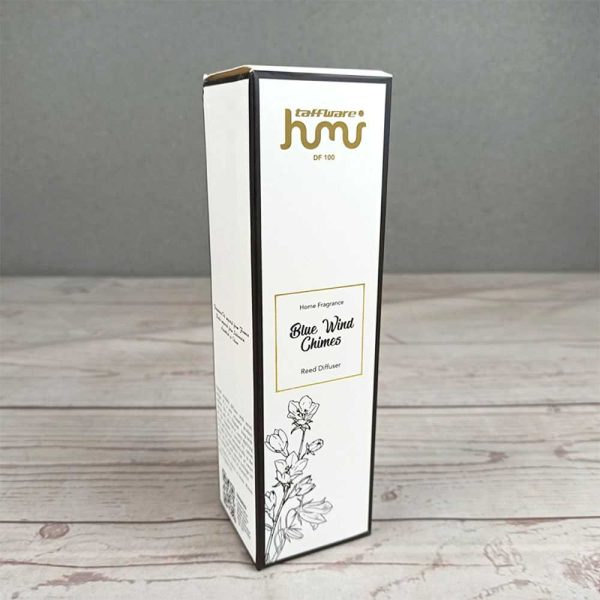 Taffware HUMI Parfum Ruangan Aroma Diffuser Reed Rattan Sticks Blue Wind Chimes 50ml - DF-100